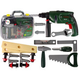 Speelgoed gereedschapkoffer - 22x15x6 cm - met accuboormachine