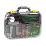 Speelgoed gereedschapkoffer - 22x15x6 cm - met accuboormachine