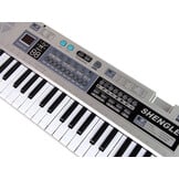 Keyboard piano - 76x21x4cm - microfoon & LED verlicht - grijs