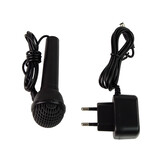 Keyboard piano - 76x21x4cm - microfoon & LED verlicht - grijs