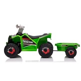 Kinderquad - met aanhanger - 106x41x48 cm - 3-5km/u - groen