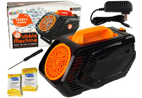 Bellenblaasmachine - bubbel machine - 29x13x16cm - zwart oranje