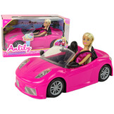Speelgoed auto - met Anlily pop - 34x12x18cm - roze