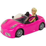 Speelgoed auto - met Anlily pop - 34x12x18cm - roze