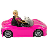 Speelgoed auto - met Anlily pop - 34x12x18cm - roze