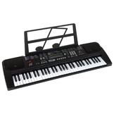 Keyboard piano - 70x23x7cm - met microfoon - zwart