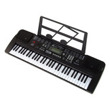 Keyboard piano - 70x23x7cm - met microfoon - zwart