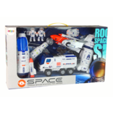 Raket speelgoed - speelset - 8 delig - wit blauw