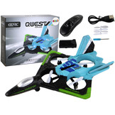 RC vliegtuig - 24x6x18 cm - met kleurrijke lichten - blauw