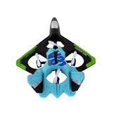 RC vliegtuig - 24x6x18 cm - met kleurrijke lichten - blauw