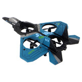 RC vliegtuig - 24x6x18cm - met kleurrijke lichten - donkerblauw