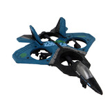 RC vliegtuig - 24x6x18cm - met kleurrijke lichten - donkerblauw