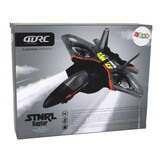 RC vliegtuig - 24x6x18cm - met kleurrijke lichten - donkerblauw