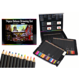 Kleurpotloden - 74 delig - met slijper, gum en patronen boek