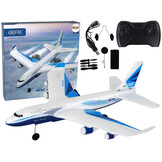 RC vliegtuig - 38x10x40cm - 0,5m/sec - 150 tot 200m - wit blauw