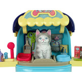Speelgoed kattensalon - schoonheidssalon - 9x8x15cm - blauw