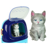 Speelgoed kattensalon - schoonheidssalon - 9x8x15cm - blauw