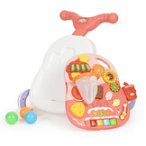 Loopwagen en activiteitentafel - 2-in-1 - met 3 ballen - oranje