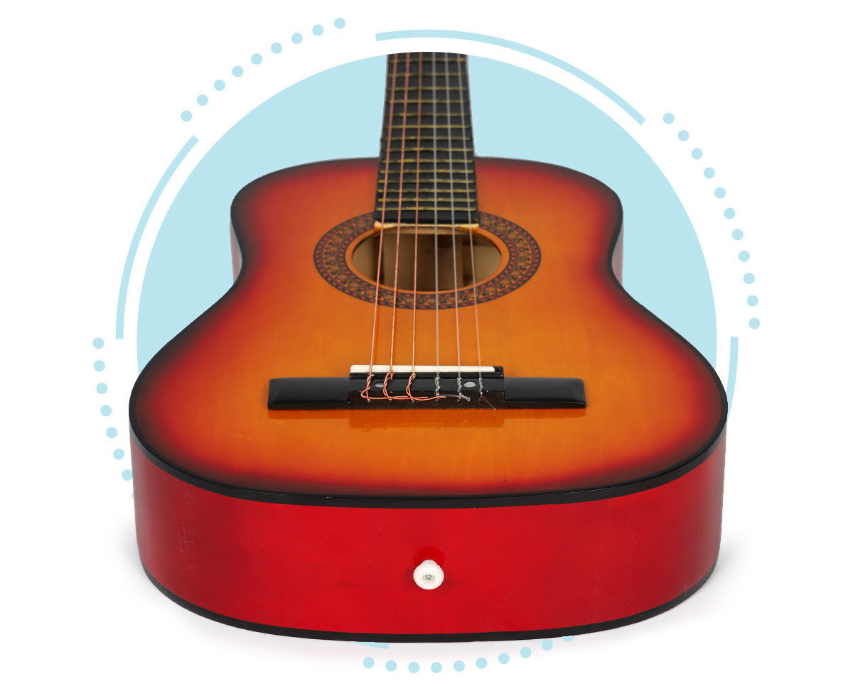 Kinder gitaar - akoestische gitaar - 86x31x8,5 cm - oranje