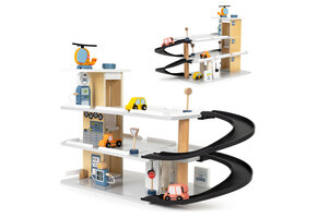 Speelgoed garage - 37x63x21 cm - hout - met lift