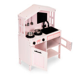 Kinderkeuken - 89x49x60 cm - hout - met accessoires - roze