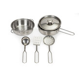 Kinderkeuken - 89x49x60 cm - hout - met accessoires - roze