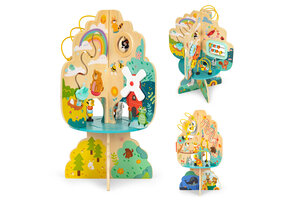 Educatief speelgoed - 33x42x57cm - houten boom - kleurrijk