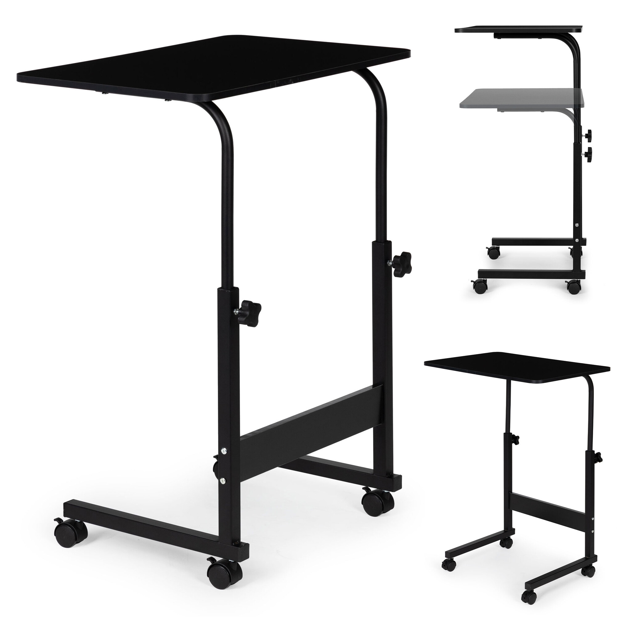 Laptoptafel - 43x39x83 cm - hoogte verstelbaar - zwart