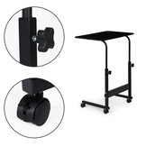 Laptoptafel - 43x39x83 cm - hoogte verstelbaar - zwart
