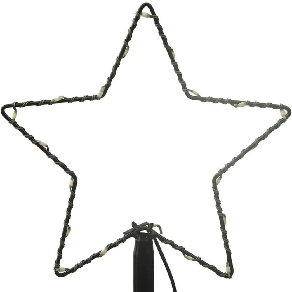 Vlaggenmast kerstboom - 183 cm - LED-verlichting - warmwit