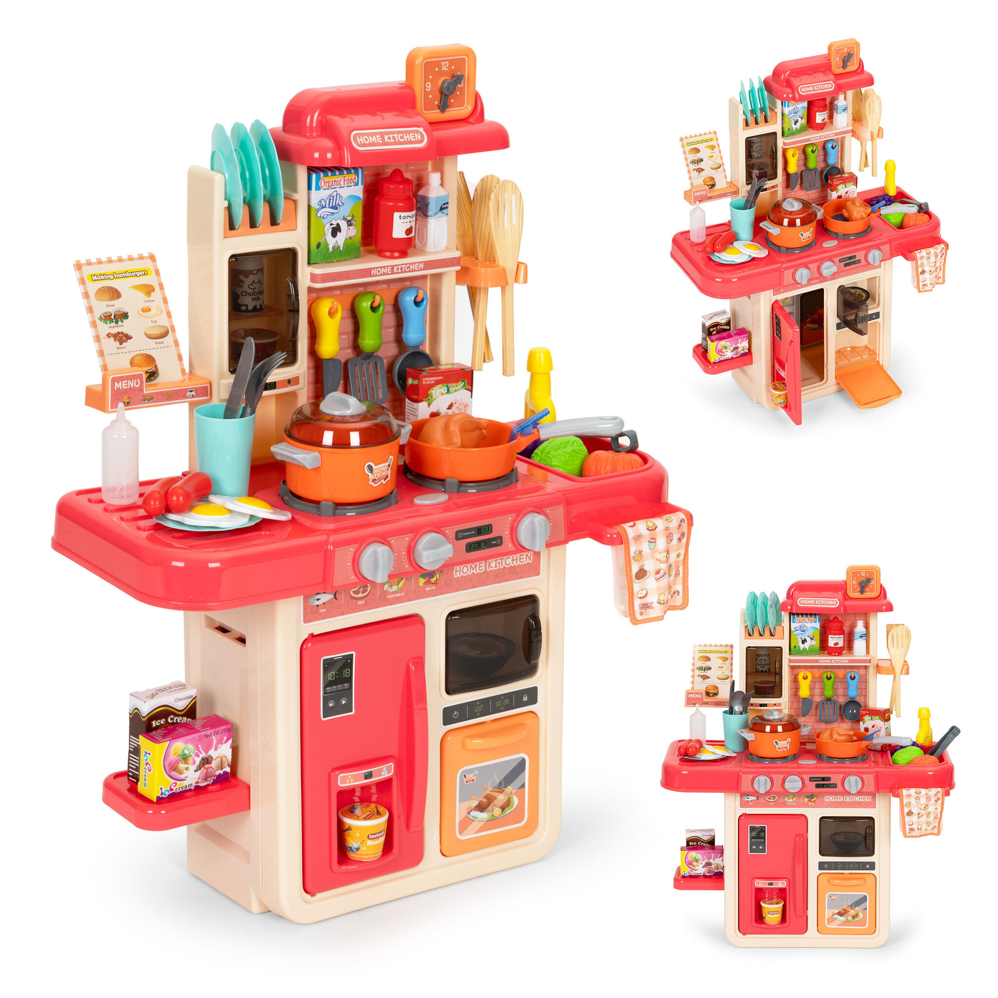 Kinderkeuken - 63x31x23cm - 42 accessoires - met stoomgenerator