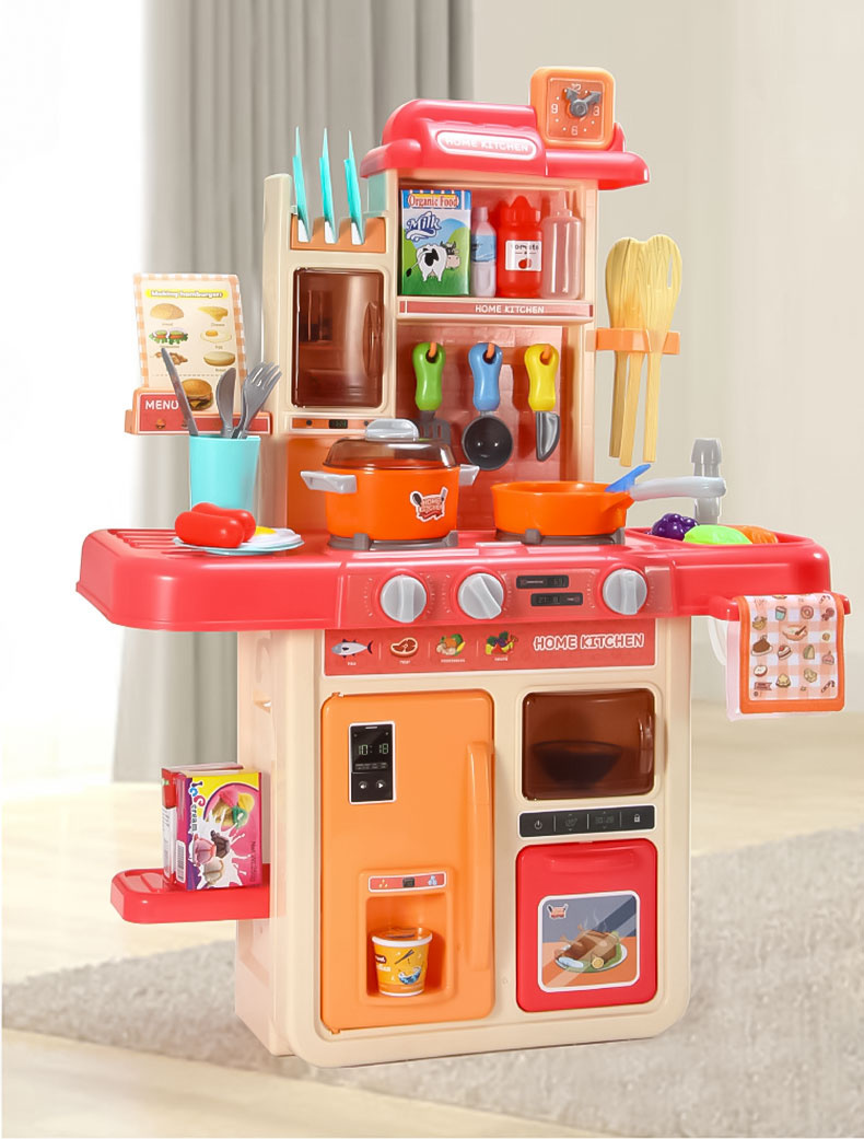 Kinderkeuken - 63x31x23cm - 42 accessoires - met stoomgenerator