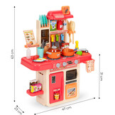 Kinderkeuken - 63x31x23cm - 42 accessoires - met stoomgenerator