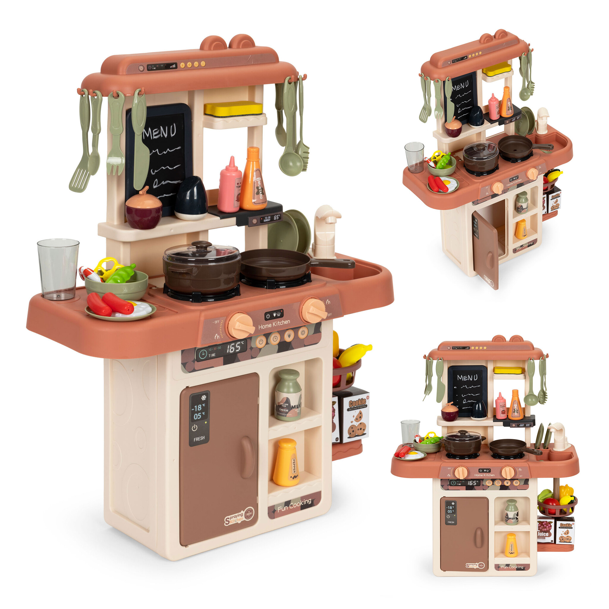 Kinderkeuken - 63x31,5x45,5cm - 42 accessoires - met stoom