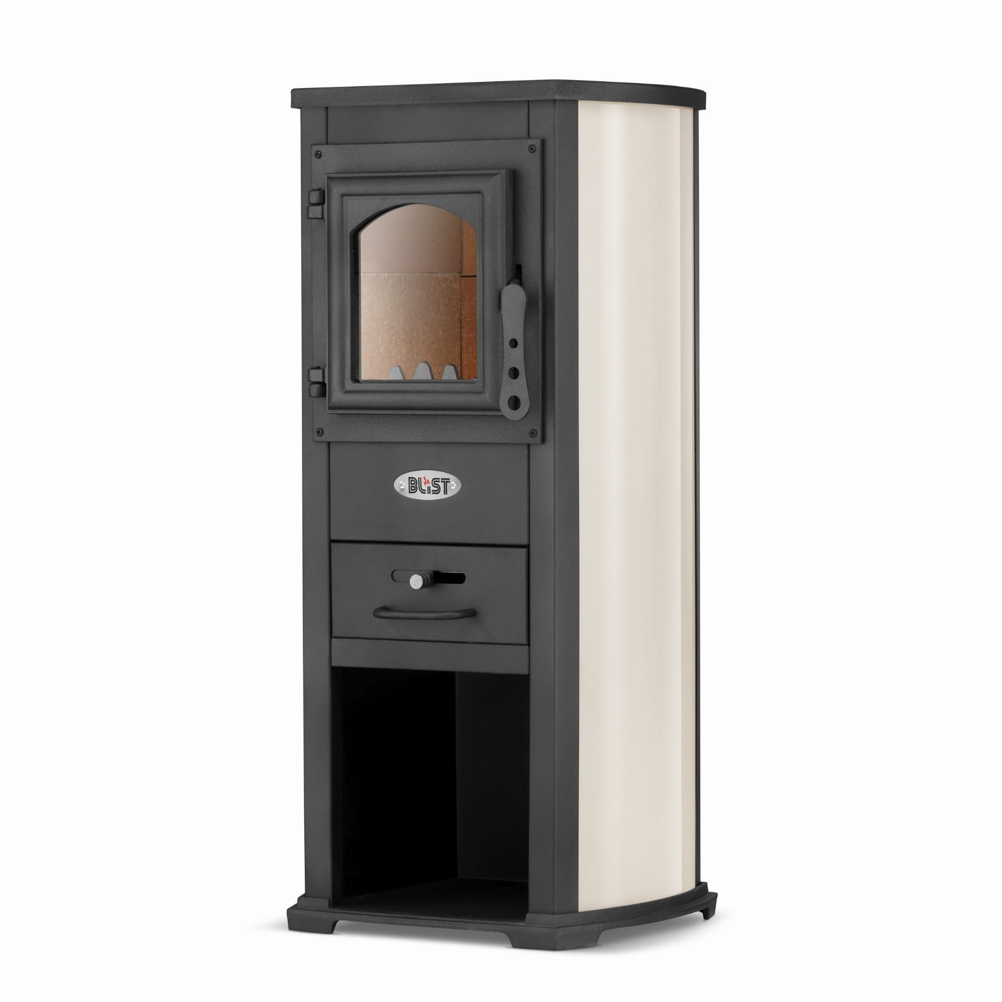 Houtkachel - antraciet & beige - 8,5kW