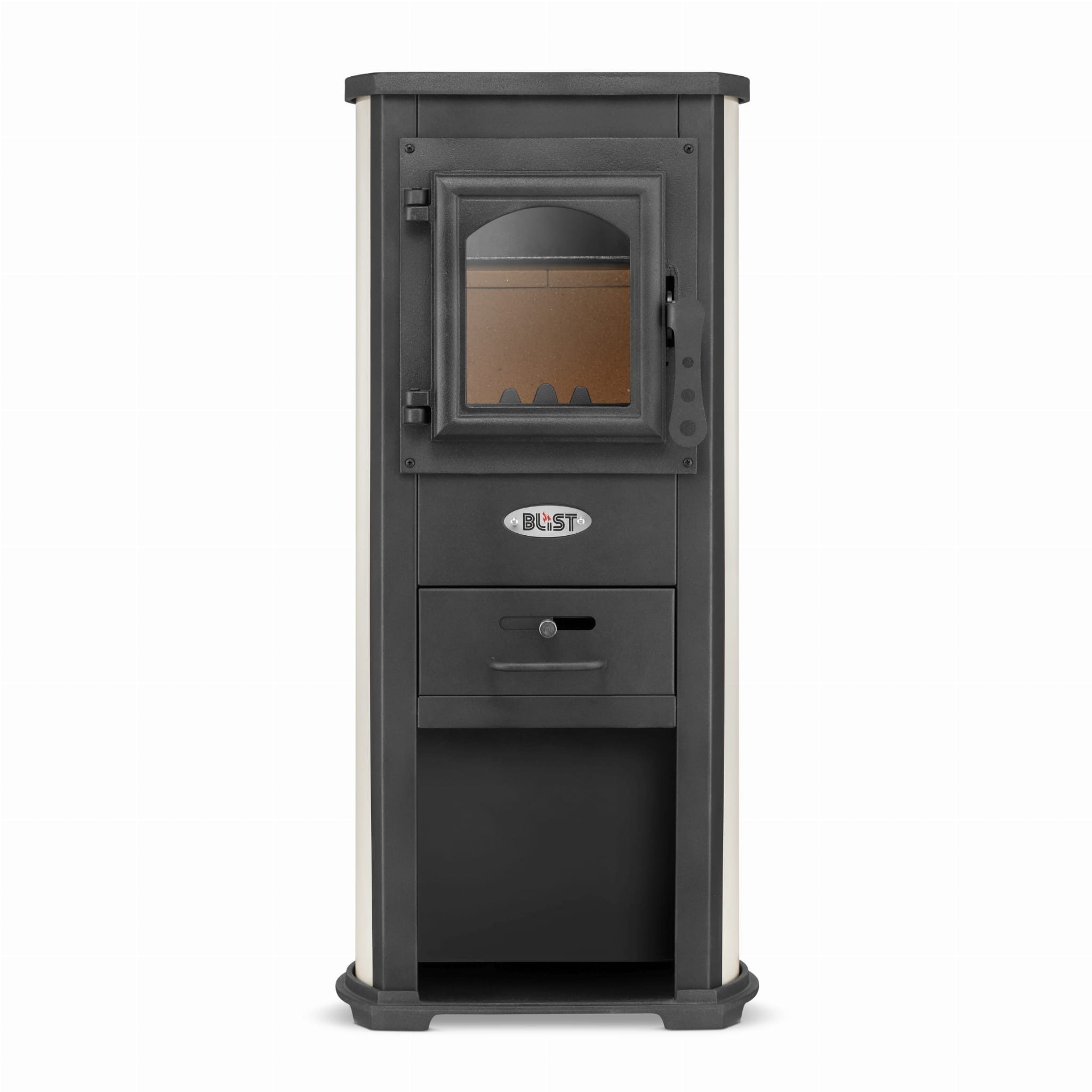 Houtkachel - antraciet & beige - 8,5kW