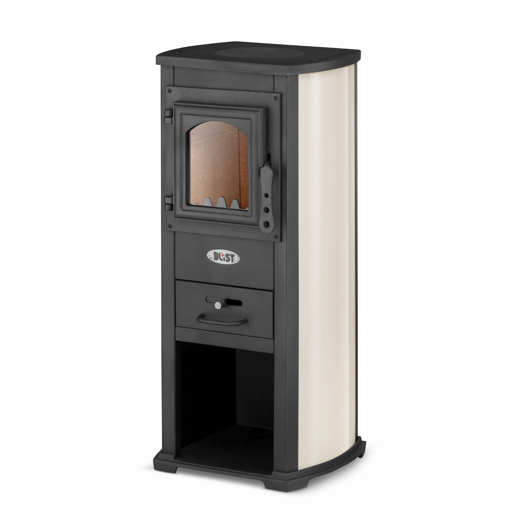 Houtkachel - antraciet & beige - 8,5kW