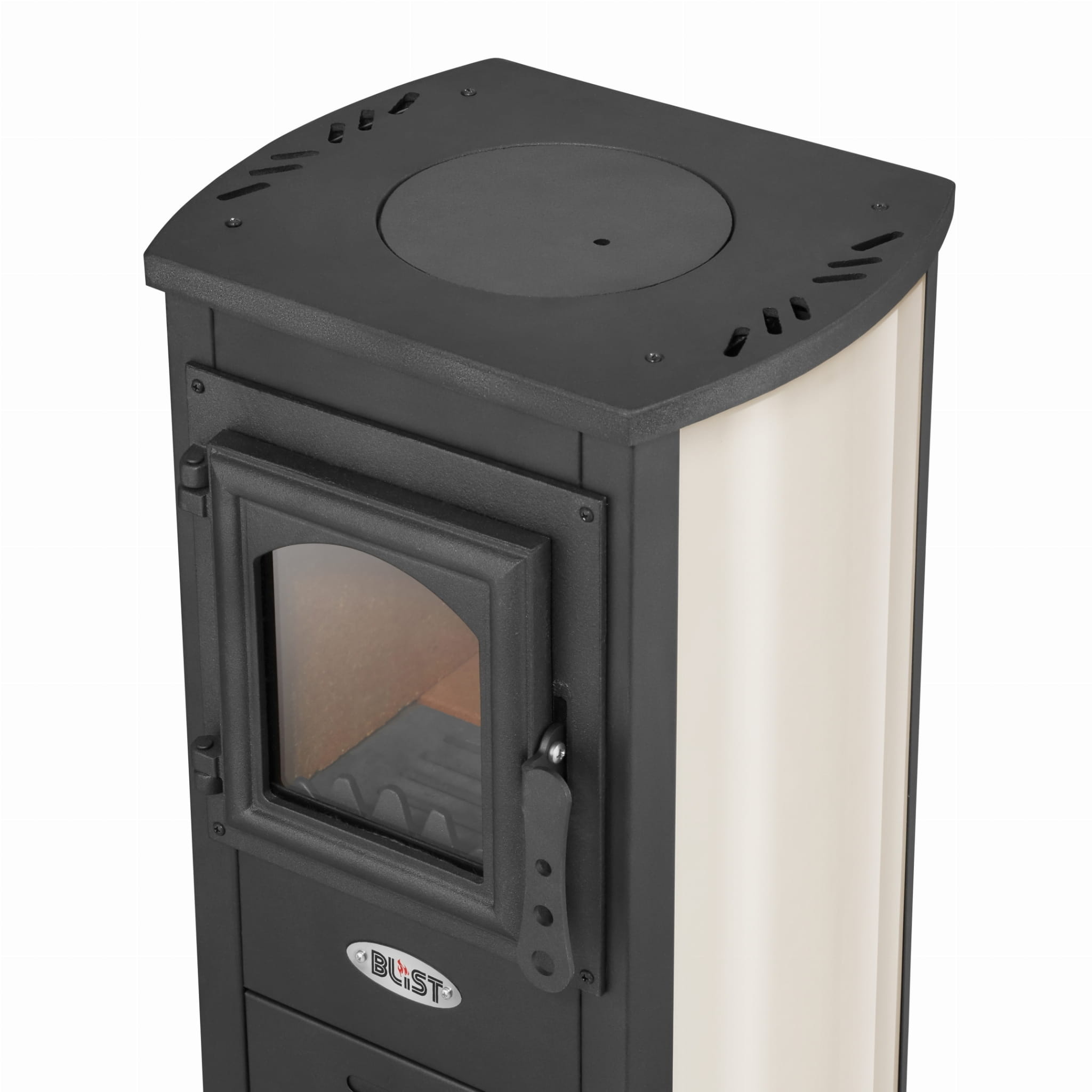 Houtkachel - antraciet & beige - 8,5kW