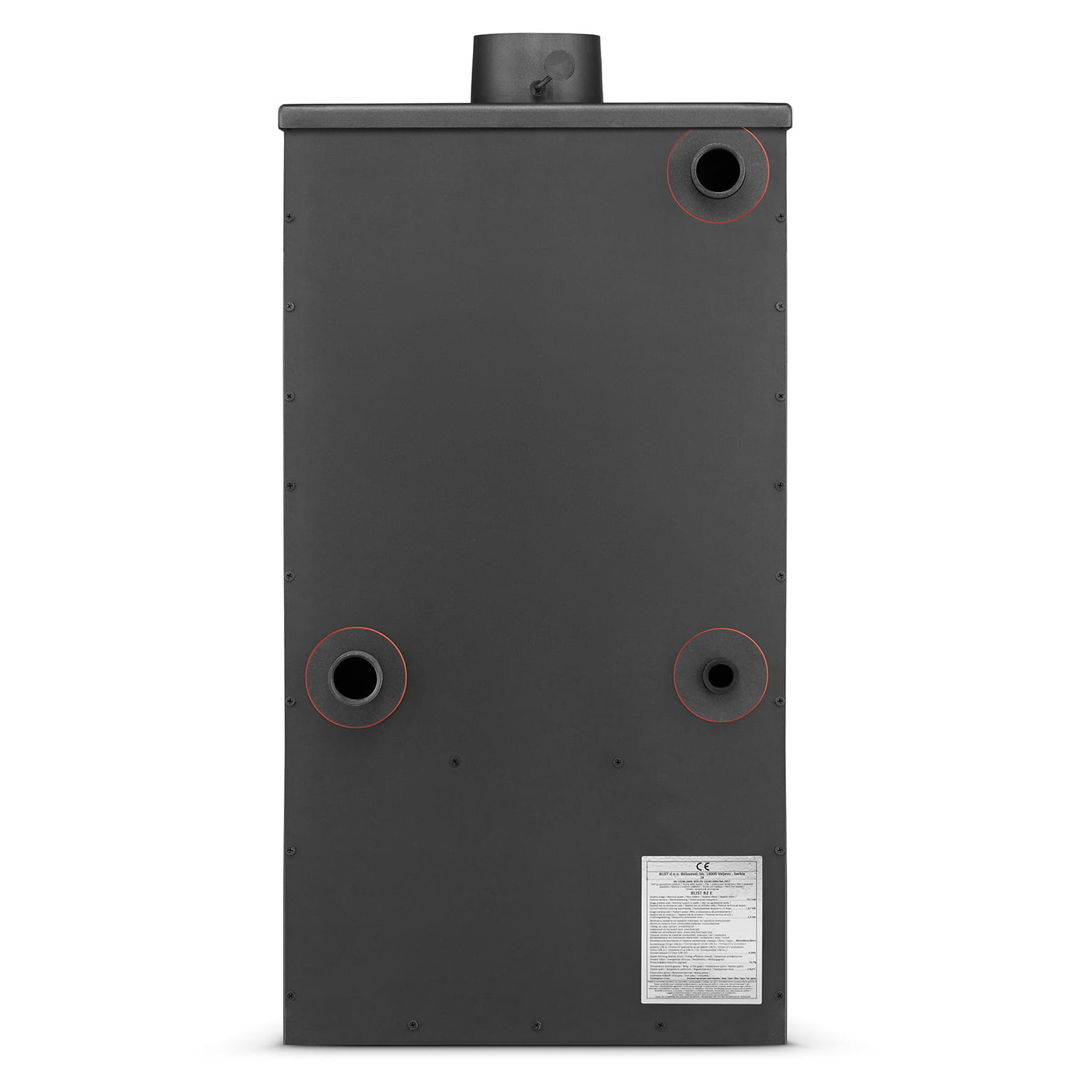 CV houtkachel met waterjas - 22kW - antraciet