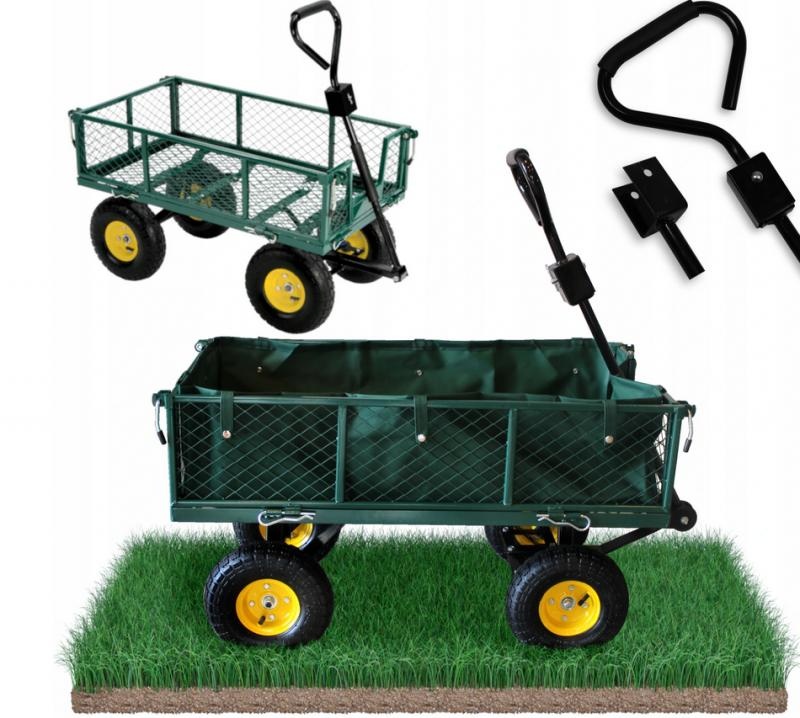 Tuinkar - groen - tweetraps - max. 300KG