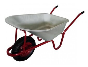 Kruiwagen - 140 liter - rood - 140x60x65 cm