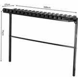 Inklapbare bank - 100cm - zwart - stalen frame