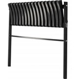 Inklapbare bank - 100cm - zwart - stalen frame