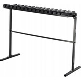 Inklapbare bank - 100cm - zwart - stalen frame