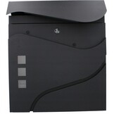 Brievenbus - zwart - 37x37x10,5cm