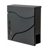 Brievenbus - zwart - 37x37x10,5cm