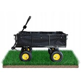 Bolderkar - zwart - 2 in 1 - 95x50x25cm