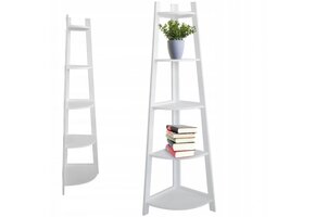 Hoekkast wit - 5 planken - 52x34x150cm