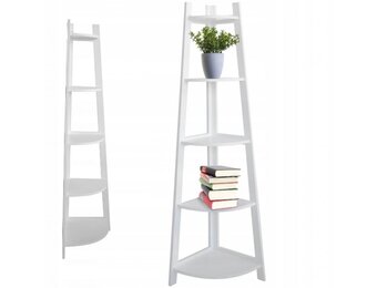 Hoekkast wit - 5 planken - 52x34x150cm