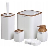 Badkamer set - wit - hout - vierkant - 5-delig